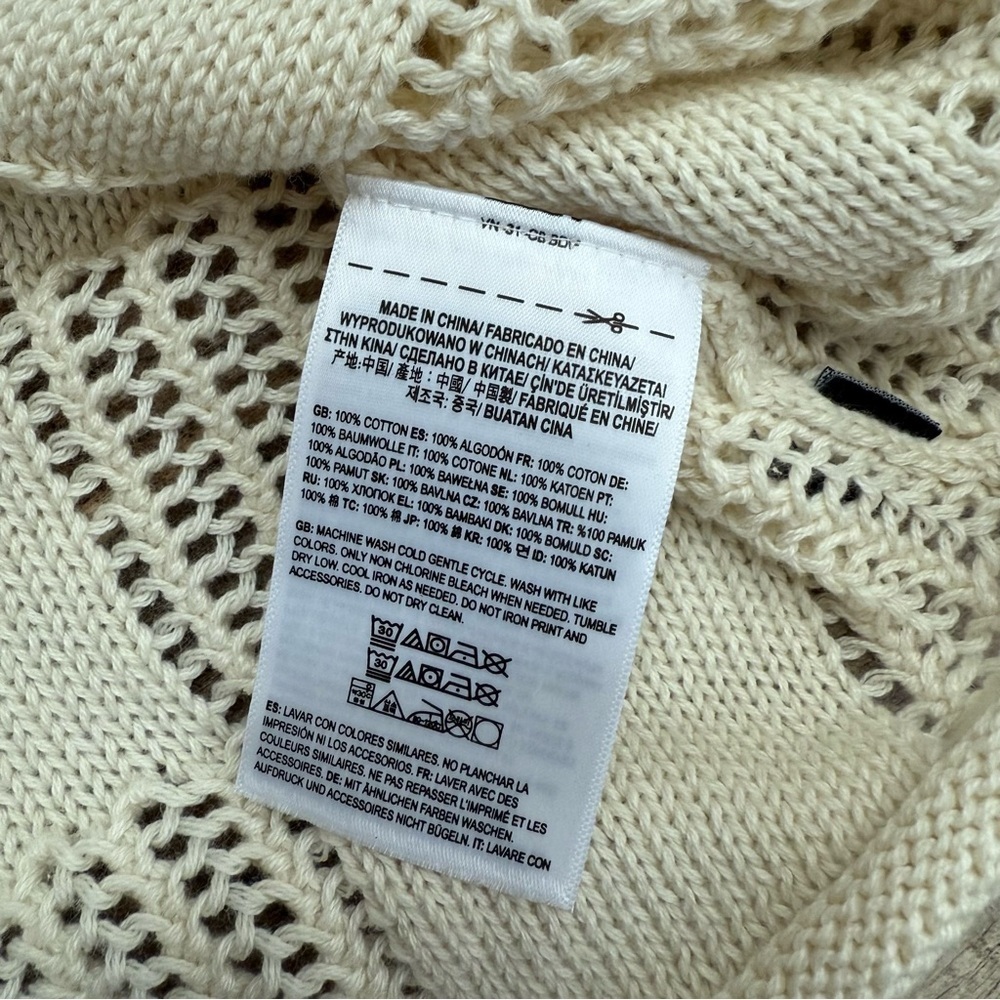 Vans Cream Knit Lily Sweater Check Sweater Dress Large NWT - Picture 4 of 7